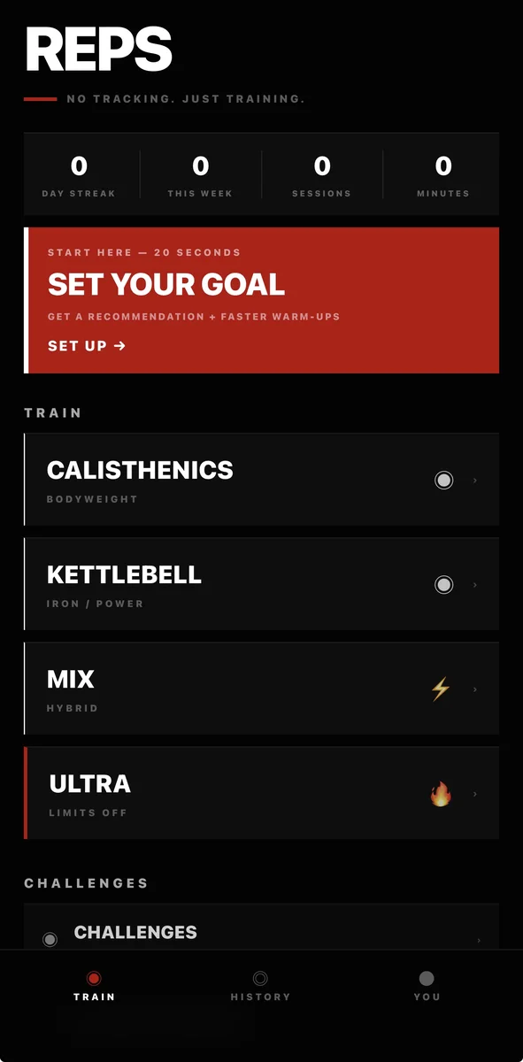 REPS Workout App